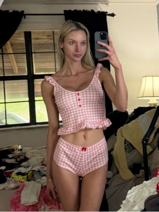 Other - Plaid Ruffle Two-Piece Sleep Set